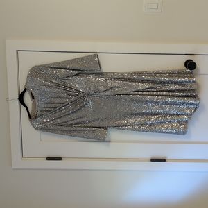 Gorgeous St.john silver sequin dress